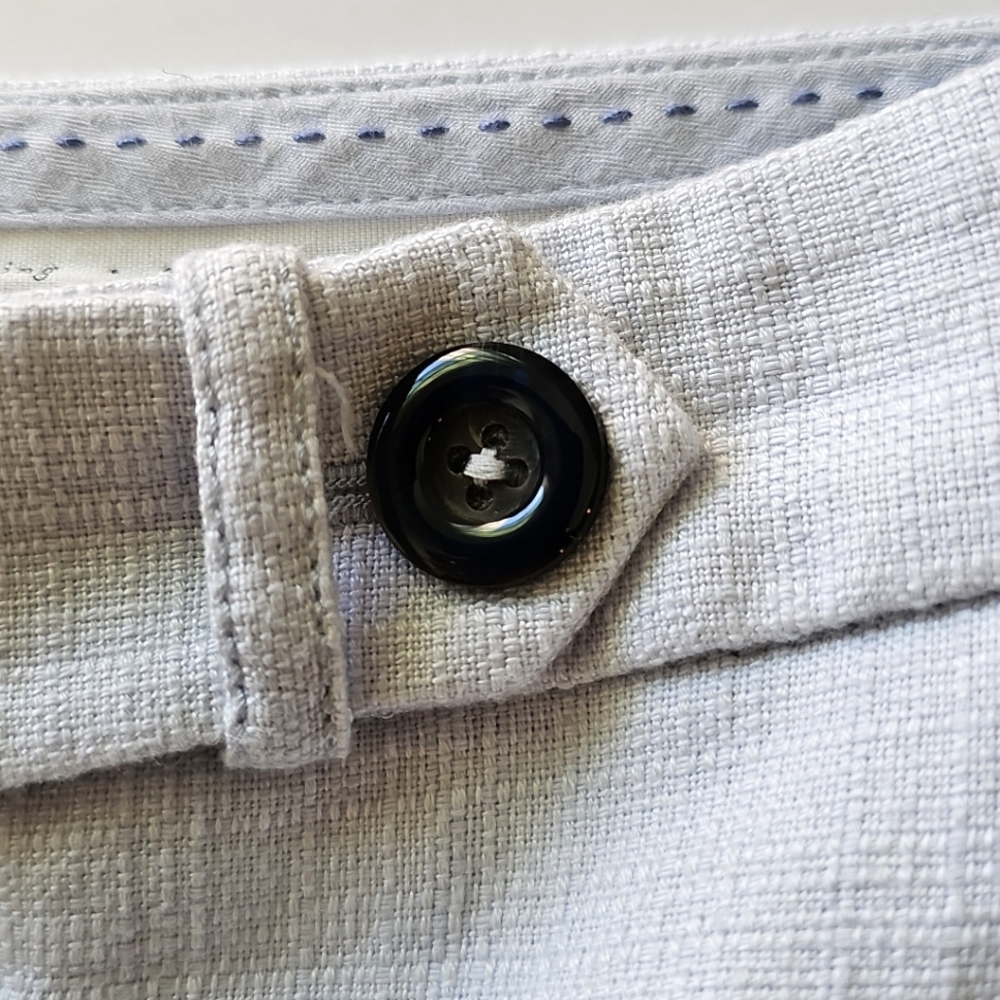 Anthropologie Light Blue Essential Slim Cotton Trouser Pants Size 10 - Picture 12 of 16